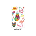 Tatuajes temporales impermeables con motivos de verano, flamenco, tabla de surf y bikini - WS-A020/Vida de Vacaciones