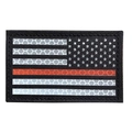 Tactical US flag patch with IR reflective honeycomb texture and a thin red line - Thin Red Line (Right)