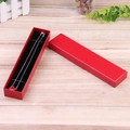 Long red kraft jewelry box with grid texture and black velvet lining for necklaces - Pineapple Texture Red / 22X5X3cm