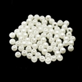 Perle in ABS bianco con fori di infilatura per creazione di gioielli e artigianato DIY - 4MM Circa 500 Pezzi