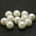 Perle tonde in ABS bianco crema con finitura opaca per la creazione di gioielli - 6MM Circa 200 Pezzi