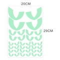Detailed dimension sheet of luminous Halloween wall stickers measuring 20cm by 29cm - 3612 Luminous Eyes Pattern A