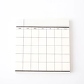 Minimalist square weekly planner notepad with monochrome grid layout for business use - Monthly Plan