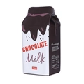 Creative milk carton crossbody bag in chocolate brown PU leather with 3D shape - Chocolate Brown