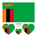 Pegatinas de tatuaje temporal con bandera de Zambia impermeable para aficionados deportivos - Zambia