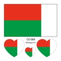 Adhesivo de tatuaje temporal con la bandera de Madagascar impermeable deportivo - Madagascar