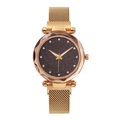Montre femme or rose avec cadran ciel étoilé et bracelet milanais magnétique - Or rose