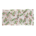 Detalle de diadema para bebé con estampado de hojas verdes y bayas rojas suaves - #7 Elementos de Navidad