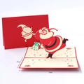 Tarjeta de Navidad 3D con motivo de Papá Noel y dimensiones de base de 15x10cm - Santa Claus