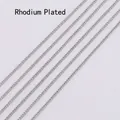 Makroaufnahme der 5m Rhodium-Metallkette für DIY Schmuck und Halskettenzubehör - 1.3mm / Rhodium