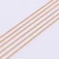 Detailed macro view of 5-meter KC Gold fine metal chain links for DIY jewelry making - KC Gold