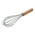 Frusta in silicone verde chiaro con manico in legno dal set di utensili da cucina - Frusta