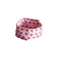 Pink cooling pet bandana with strawberry print and adjustable white buckle clip - L (60-75cm) with Ice Packs / Pink Strawberry