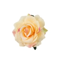 Bohemian hair clip featuring a yellow and pink gradient artificial rose flower head - Colorful Yellow