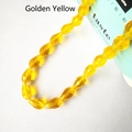 Faceted golden yellow teardrop crystal beads for DIY jewelry and accessory crafting - 4*6mm / Gold