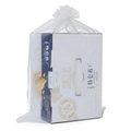 White organza drawstring gift bag with sheer texture for jewelry and small favors - 5x7cm / White