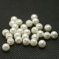 Perline in ABS bianco crema con finitura opaca e foro per creazione di gioielli fai da te - 5MM Circa 300 Pezzi
