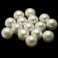 Macro di perle in ABS bianco crema con trama stropicciata per creazione gioielli fai-da-te - 10MM Circa 70 Pezzi