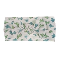 Detail view of soft nylon baby headband with cute cactus print and bow knot. - Bow / Cactus