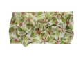 Soft nylon baby headband with green leaves and pink flower print and large bow detail - Bow / Green Leaf