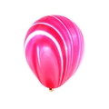 Close-up of a 12-inch thickened pink marble latex balloon with white agate patterns - Pink Marble