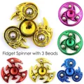 Colorful electroplated plastic fidget spinners with steel balls in various shapes and designs - 3 Steel Balls Electroplated