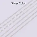 Parallele Reihen von silbernen DIY-Metallketten für Schmuckherstellung und Zubehör - 1.3mm / Silber