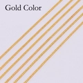 Detail der vergoldeten feinen Gliederketten für DIY-Schmuck mit metallisch glänzendem Finish - 1.3mm / Gold