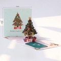 Carte de Noël 3D avec sapin pop-up et boîtes cadeaux de dimensions 15x15cm - Sapin de Noël Impression Couleur