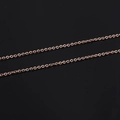 Collar de cadena de eslabones de acero titanio chapado en oro rosa de 18k de 75cm largo - 1.5mmx75cm / Oro rosa