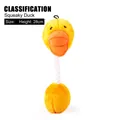 Peluche a forma di anatra con squittio per cani piccoli e corda bianca da 28cm - Anatra Lecca-Lecca