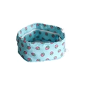 Cooling pet collar in light blue with pink strawberry print and adjustable buckles - Blue Strawberry