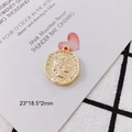 Vintage gold coin pendant jewelry accessory for DIY necklaces 23mm size - 3-1# (23*18.5*2mm)