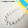 Macro shot of transparent white faceted teardrop crystal glass beads for DIY crafts - 3*5mm / Clear White