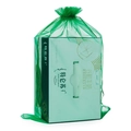 Green organza drawstring gift bag with sheer mesh texture for jewelry packaging - 5x7cm / Grass Green