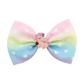 Détail de la pince à cheveux arc-en-ciel avec cœurs et décoration de licorne rose - Style Licorne Cœur Arc-en-Ciel (5)