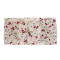 Primer plano de diadema de nailon para bebé con estampado floral y diseño de nudo suave - #13 Flor Roja Verde