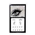 Detailed view of marquise-cut acrylic rhinestone face gems on eye makeup sticker card - ET-01 (White)