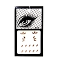 Front view of light pink and clear adhesive acrylic rhinestones for eye and face makeup - ET-01 (Champagne)