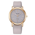Montre à quartz minimaliste pour femmes avec cadran pailleté gris et boîtier en or - Gris