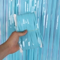Sky blue 1x2m macaron foil fringe curtain for birthday party backdrop decoration - 1*2M / Sky Blue