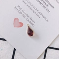Water-drop dark red pendant with gold-plated edge for DIY earring making - Dark Brown