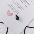 DIY black teardrop pendant with gold metal frame for elegant earring jewelry making - Black