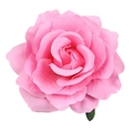 Bohemian style pink faux rose flower hair clip for wedding and party accessories - Solid Pink