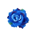 Bohemian gradient blue and purple velvet rose hair clip for beach vacation styling - Colorful Blue