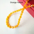Faceted orange crystal glass teardrop beads for DIY jewelry and accessory making - 4*6mm / Orange