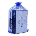 Blue organza drawstring jewelry pouch showing large capacity and durable mesh fabric - 5x7cm / Royal Blue