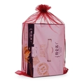 Large red sheer organza jewelry gift bag with drawstring and high loading capacity - 5x7cm / Burgundy