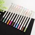 Set de 12 marcadores metálicos vibrantes para scrapbooking DIY y proyectos creativos - Bolígrafo metálico