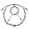 Conjunto de collar y pulsera de conchas naturales con detalles dorados - Juego / Negro - Juego de Concha
